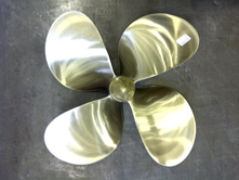 photograph of a four bladed propeller